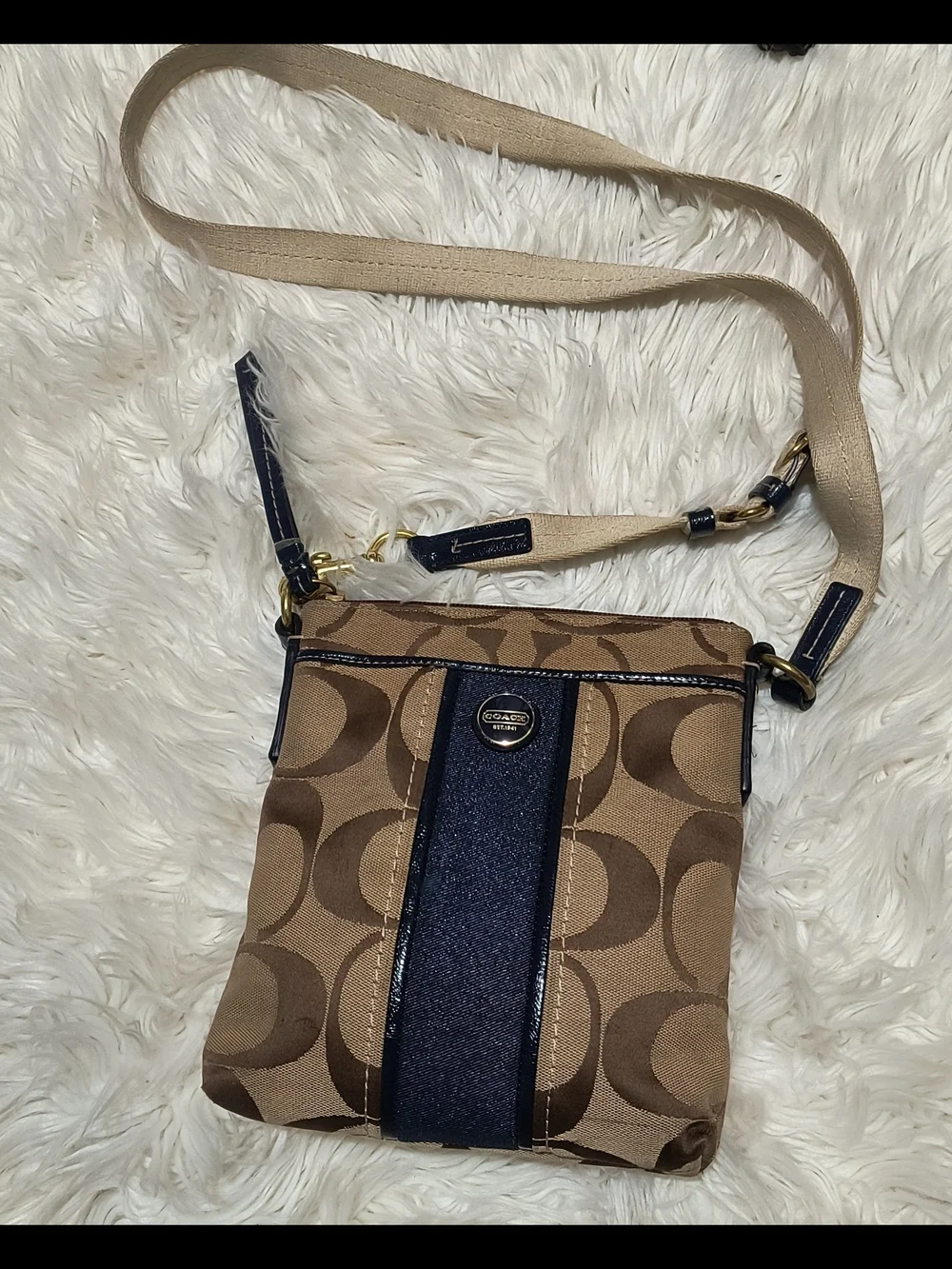 Coach Signature Canvas Crossbody Bag in Brown